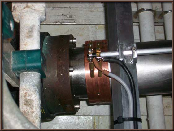 The finished article, a gadsolutions slip ring installed on a propeller shaft